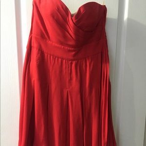 Catherine Malandrino Red strapless dress size 6